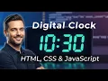 Build a LIVE Digital Clock with JUST JavaScript For Beginners