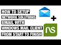 Network Solutions Email Setup Email Client Setup IMAP Windows Mail Settings That Work 2022