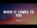 Canaan Cox - When It Comes To You (Music Video Lyrics)