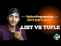 List vs Tuple Mutable vs Immutable Python Interview Questions HMWB Academy