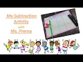 SUBTRACTION ACTIVITY with a free pdf template