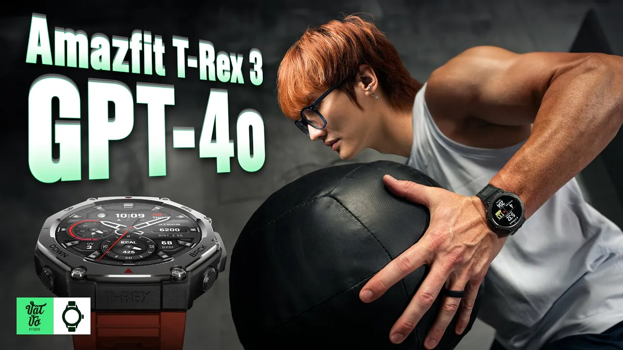 Outline Video Đồng hồ thể thao có GPT-4o, tương tác bằng giọng nói: Amazfit T-Rex 3 giá 6,5 triệu