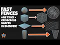 Easy Fence Mesh Crisscross Shapes and Other Abstract Objects in Blender 2 8