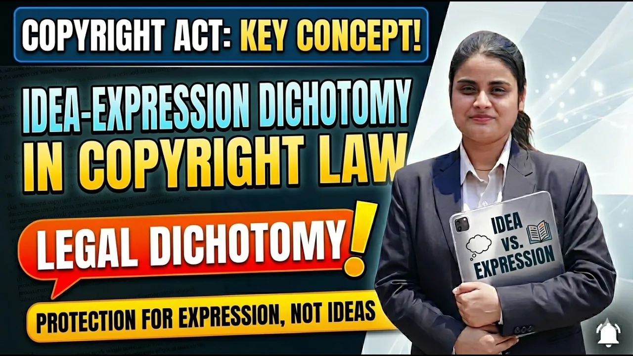 Idea–Expression Dichotomy in Copyright Law| Copyright ACT| College Tutor Law