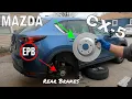 How to replace Rear Brakes Mazda CX5 with electric parking brake Easy