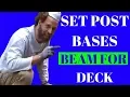 How to Set Post Bases Perfectly Under a Beam for a Deck