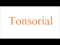 How To Pronounce TONSORIAL