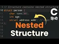 Nested Structure in C Programming Language Tutorial in Hindi