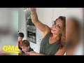 Ginger Zee teaches her boys how to pour water from across the room with no spills l GMA Digital