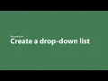 How to create a drop-down list in Microsoft Excel
