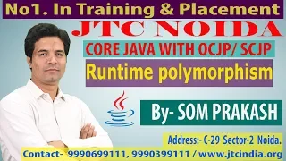 Runtime Polymorphism OOPS Concepts in java By Som Sir