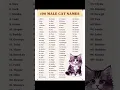 Lagu 100 cats name. all male cat name