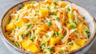 Esta ensalada de repollo y mango es tan fácil y refrescante que la vas a querer todos los días