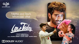 love today movie scene nikitha and revis whatsapp chat pradeep ranganathan ags entertainment