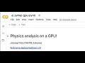 PyHEP 2020 Jagged Data Analysis on GPU Tutorial