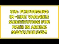 GIS Performing in-line variable substitution for path in ArcGIS ModelBuilder 2 Solutions