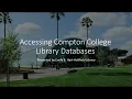 Accessing Library Databases