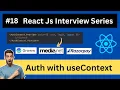React Js Challenge Day 18 Auth in React Js using useContext