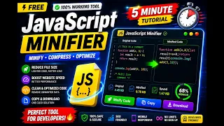Build a JavaScript Minifier Tool with HTML CSS JavaScript Step-by-Step Urdu Tutorial