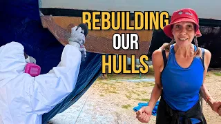 Fiberglass Repair | There’s a Hole in Our Boat