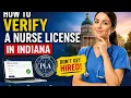 How to verify a nurse license in Indiana