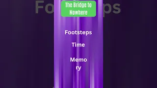 Footsteps Riddle Can You Cross the Bridge to Nowhere