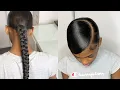 Low side swoop braided ponytail tutorial