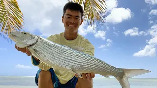 Download Fishing for HUGE Bonefish on Hawaiian Islands! | Fishing for Bonefish | Fishing for Oio | Hawaii | MP3
