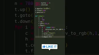 Rotating Graphics Design through Python turtle