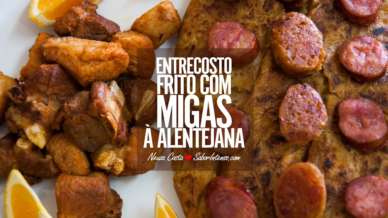 ENTRECOSTO FRITO COM MIGAS À ALENTEJANA