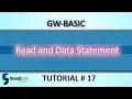 Read and Data statement GW basic Tutorial 17