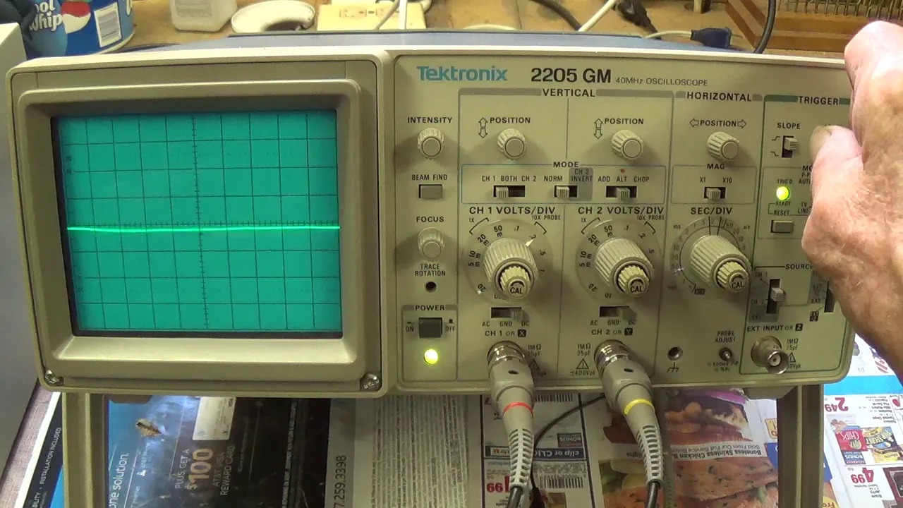 Analog Oscilloscope Basics: Voltage Controls & Probe Calibration