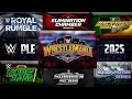 WWE All PLE Events 2025 Full Schedule January - December Date Venue