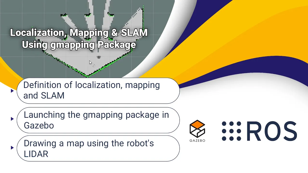 Localization, Mapping & SLAM Using gmapping Package | ROS Tutorials for Beginners | Lesson 7