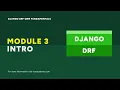 Module 3 Introduction Django DRF ORM Query Fundamentals Course