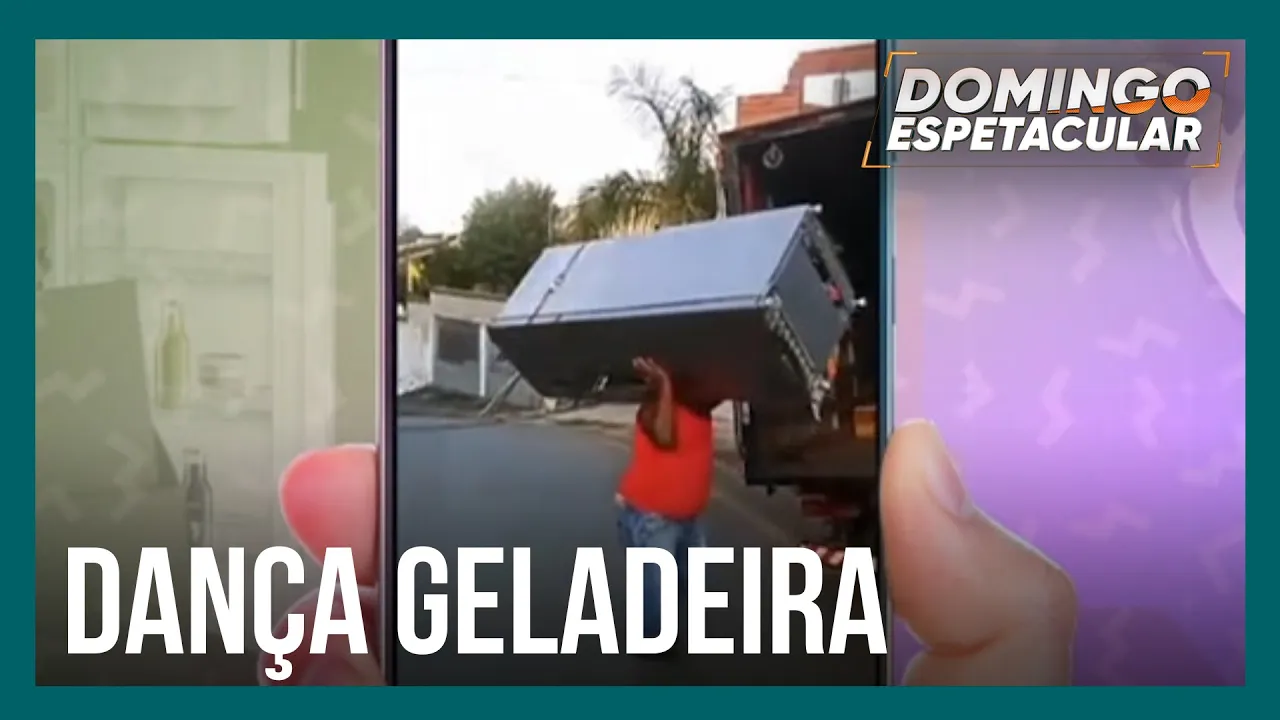 Homem carrega geladeira de 100kg nos ombros e viraliza nas redes