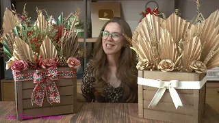 Decoração de NATAL Rústica : Como Fazer Arranjo de NATAL com Papelão e Papel Kraft
