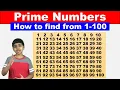 How to find Prime Numbers between 1 and 100 Math Tips and Tricks