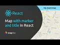 React map with a marker maplibre gl js 2023 tutorial step by step