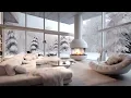 Relaxing Winter Jazz in a Snowy Luxury Home | 2 Hours of Music for Ambience