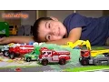 Matchbox Truck Toys UNBOXING Fire Engine and Tow JackJackPlays