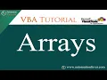 Using Arrays in VBA Excel VBA Tutorial in Hindi