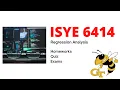 ISYE 6414 - Regression Analysis