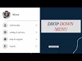 How to make drop down menu using HTML CSS JavaScript User Account Toggle Menu HTML CSS