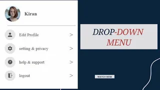 How to make drop down menu using HTML CSS JavaScript User Account Toggle Menu HTML CSS