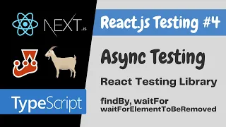 React Async Testing using React Testing Library for Beginners React js Testing Tutorial