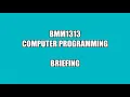 BMM1313 - Computer Programming
