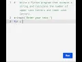 Python program to calculate the number of upper case letters and lower case letters in string