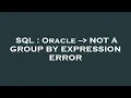 SQL Oracle -