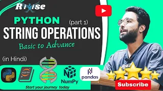 String Operations in Python in Hindi Beginner to Pro